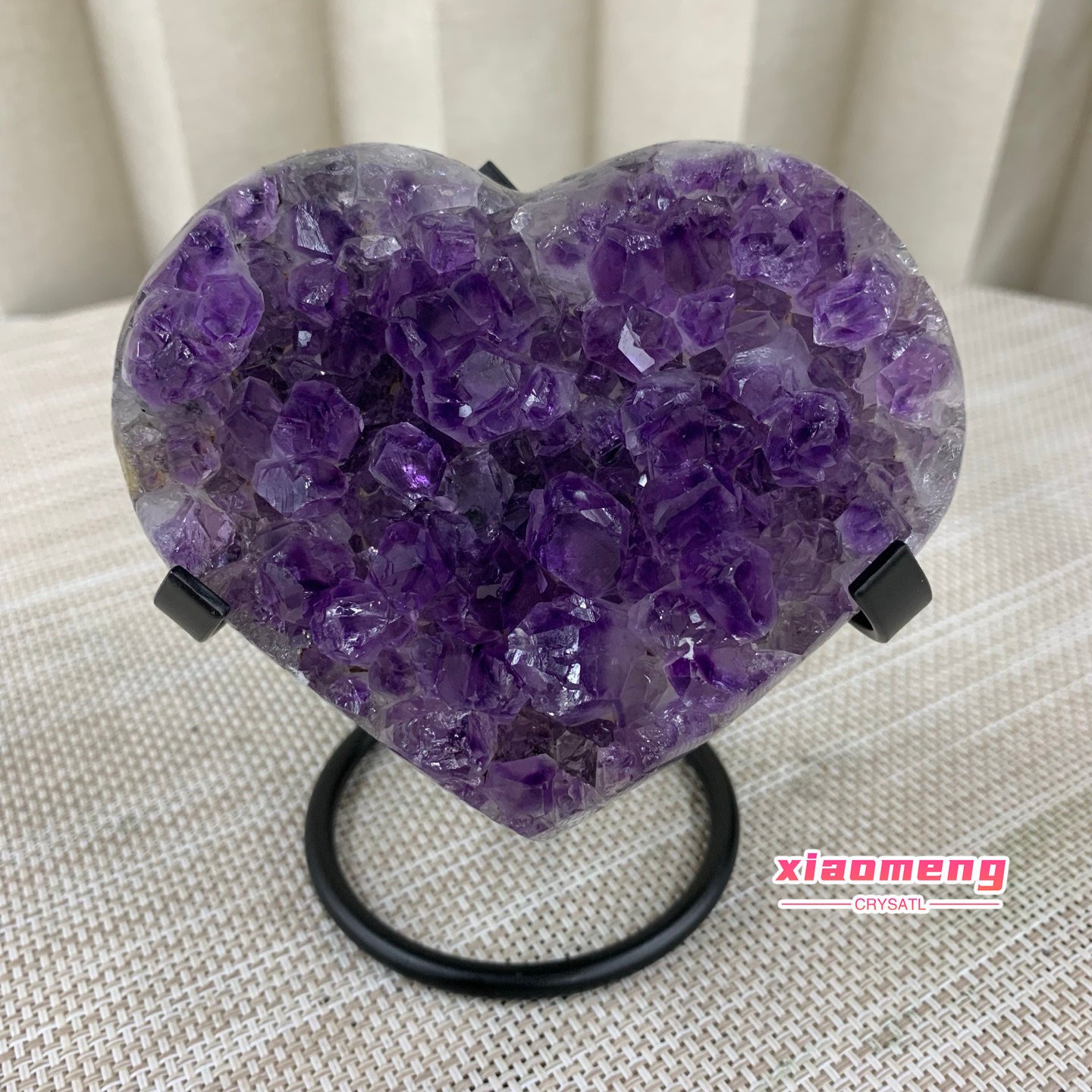 1.2LB   Exquisite natural amethyst cave heart-shaped cut specimen