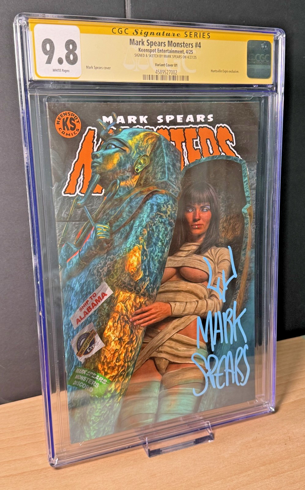 🔥Mark Spears Monsters #4 CGC SS 9.8 Signed Sketch Huntsville LTD 200 Top Pop🔥