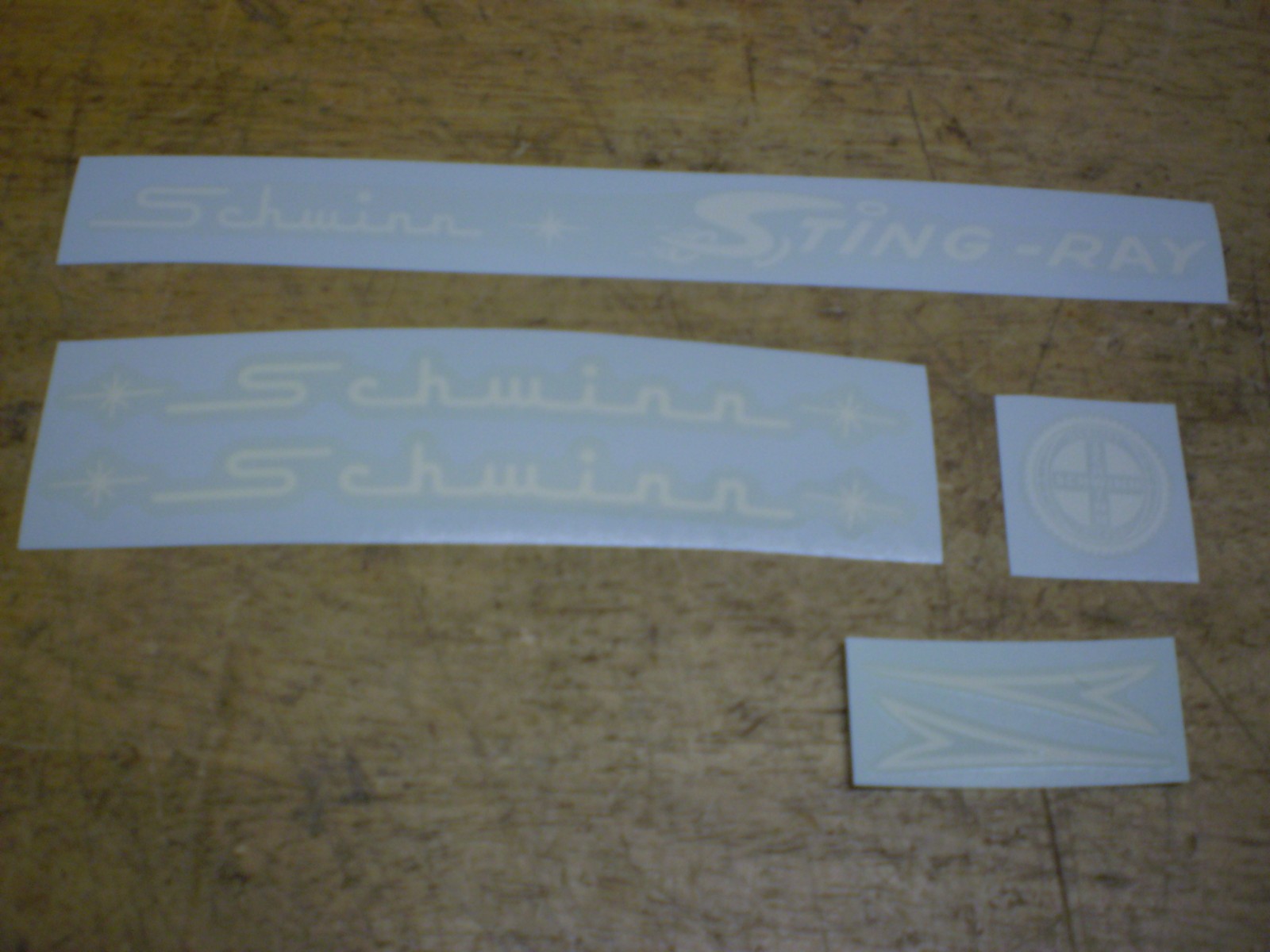 Schwinn Approved 1963 - 1966 Stingray Bicycle Complete White Decal Set