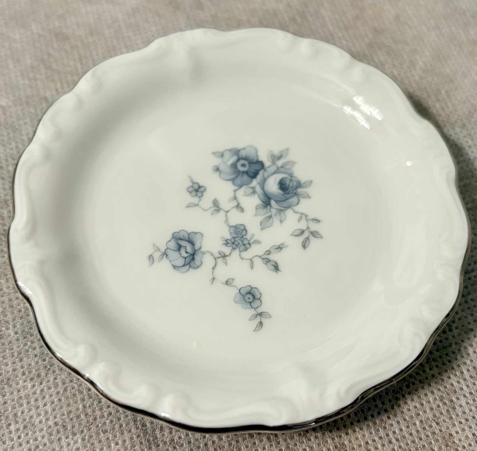 Vintage Johann Haviland Bavaria “Blue Garland” Porcelain Butter Pat Set Of 2