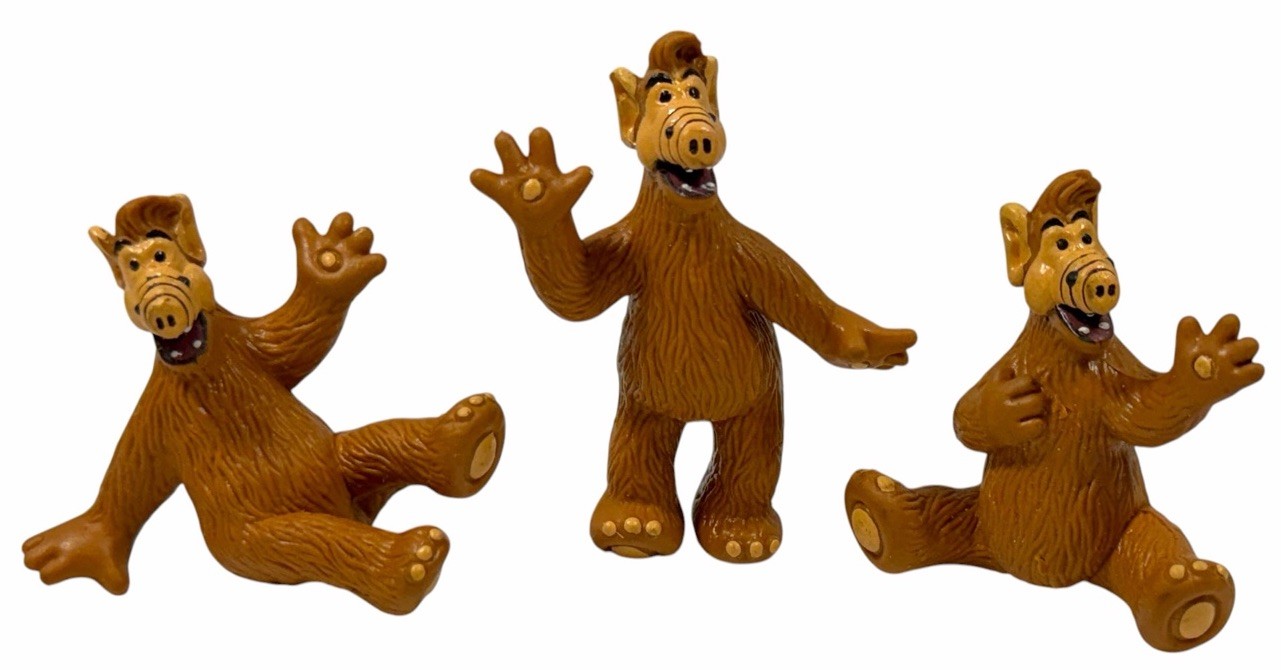 3 Vintage 1988 Russ ALF Rubber Figure 2