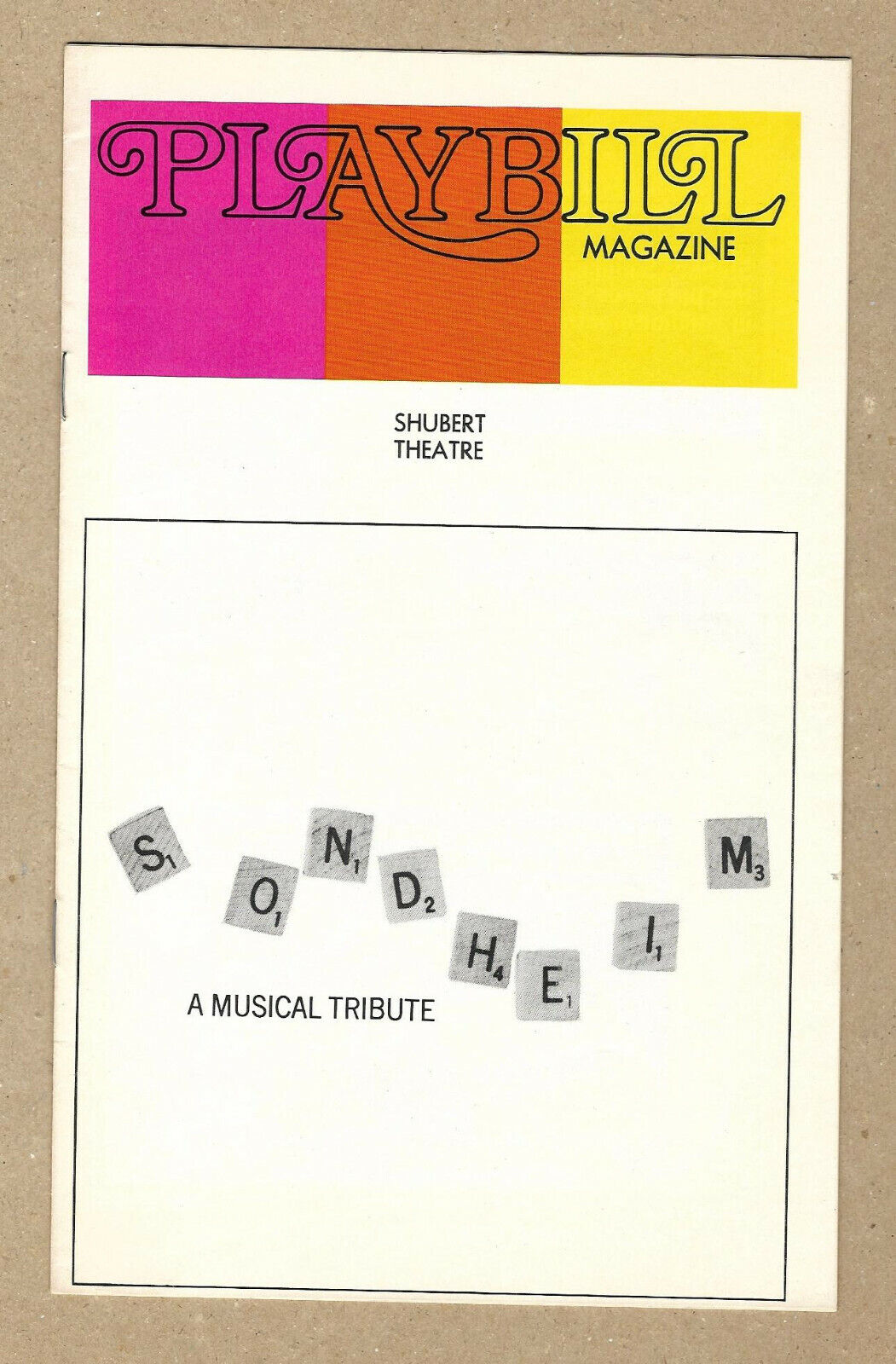 Sondheim: A Musical Tribute March 1973 Playbill, Neil Simon Signed Invitation ++