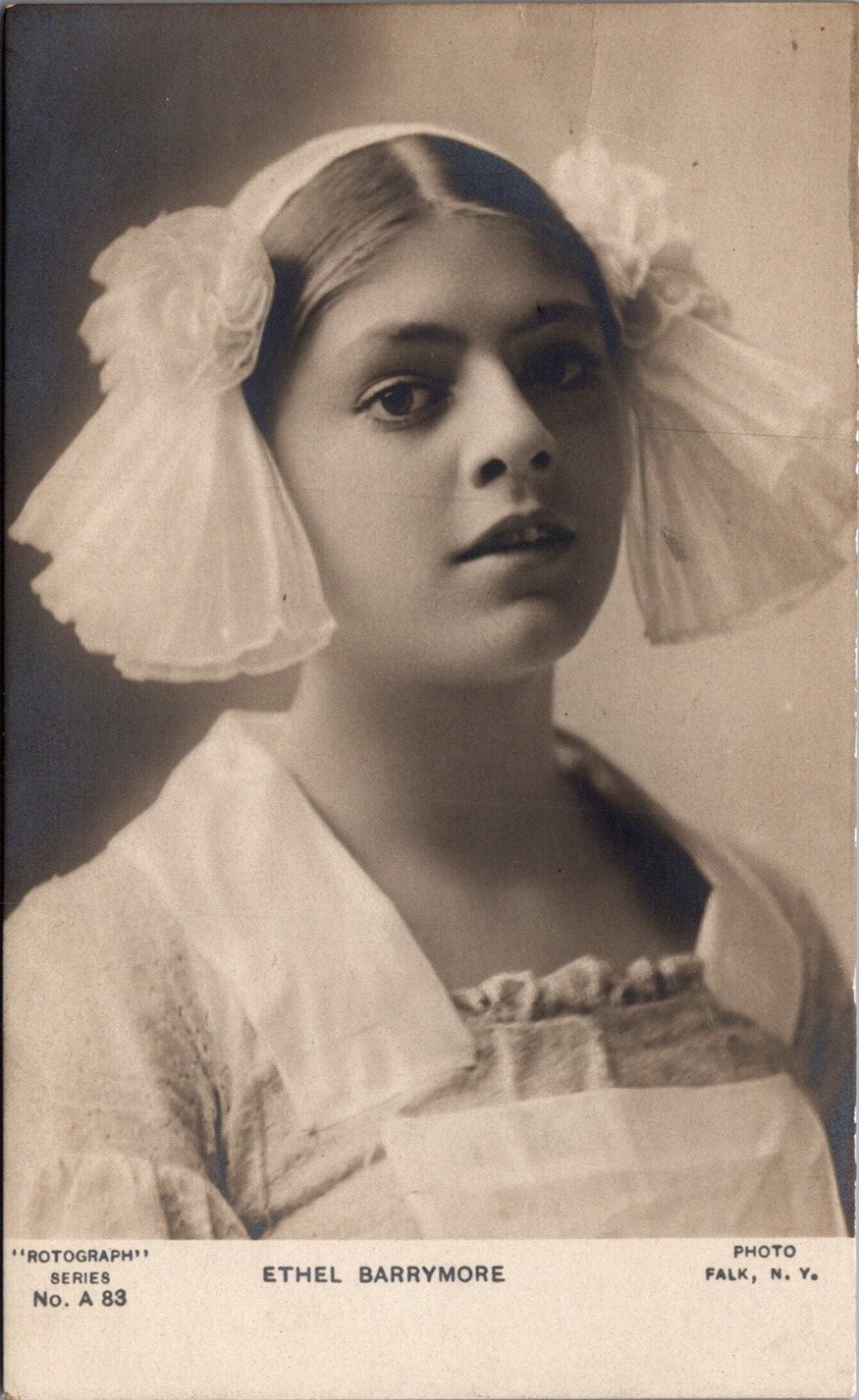 Ethel Barrymore Actress Portrait Rotograph RPPC by Falk NY Unposted