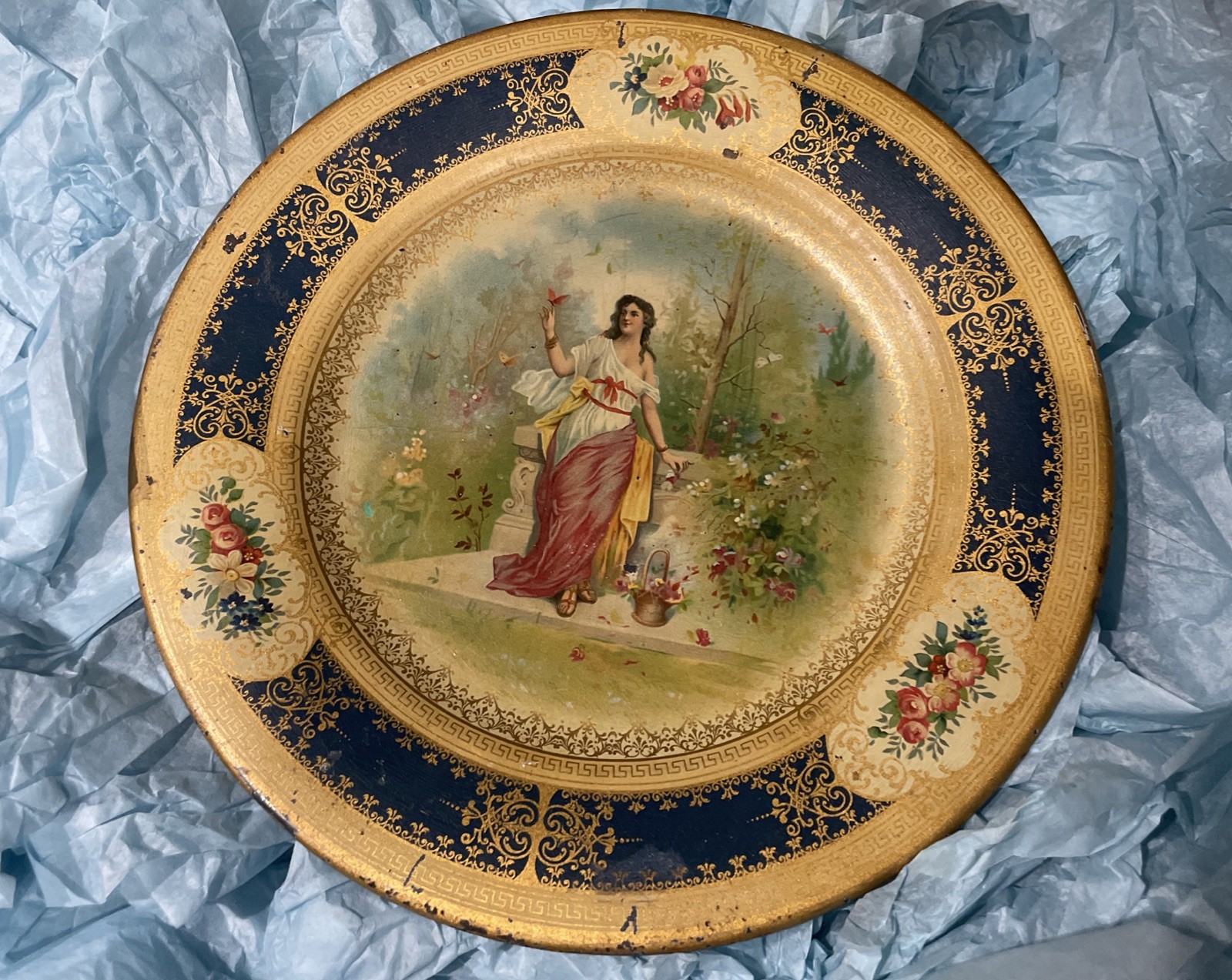HORLACHER'S 9 MONTHS OLD PERFECTION BEER VIENNA ART PLATE 1905 Vintage Original
