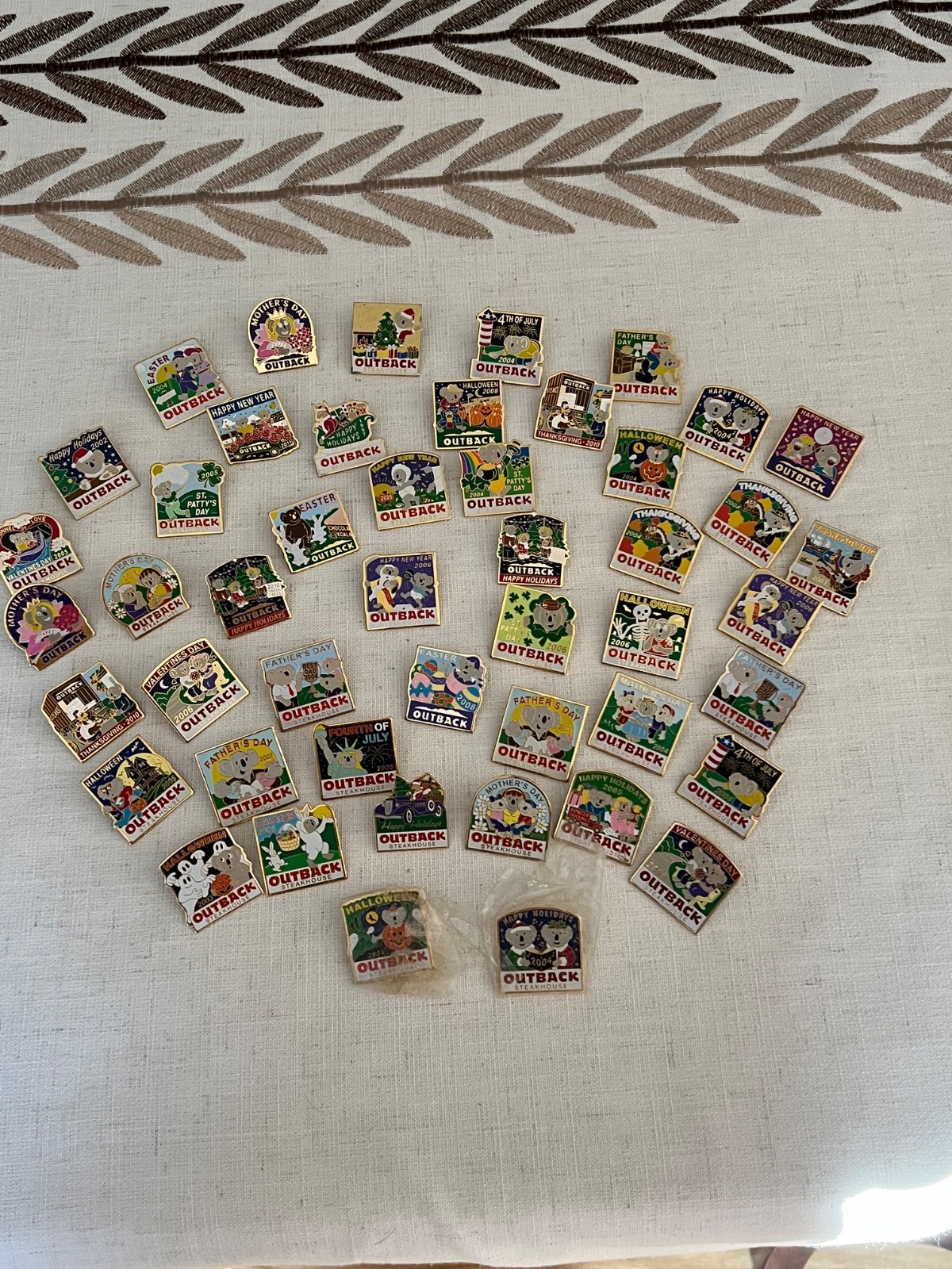Lot of 48 Vintage Outback Steakhouse Lapel Pins Lot of 48 Vintage Outback Steakhouse Lapel Pins