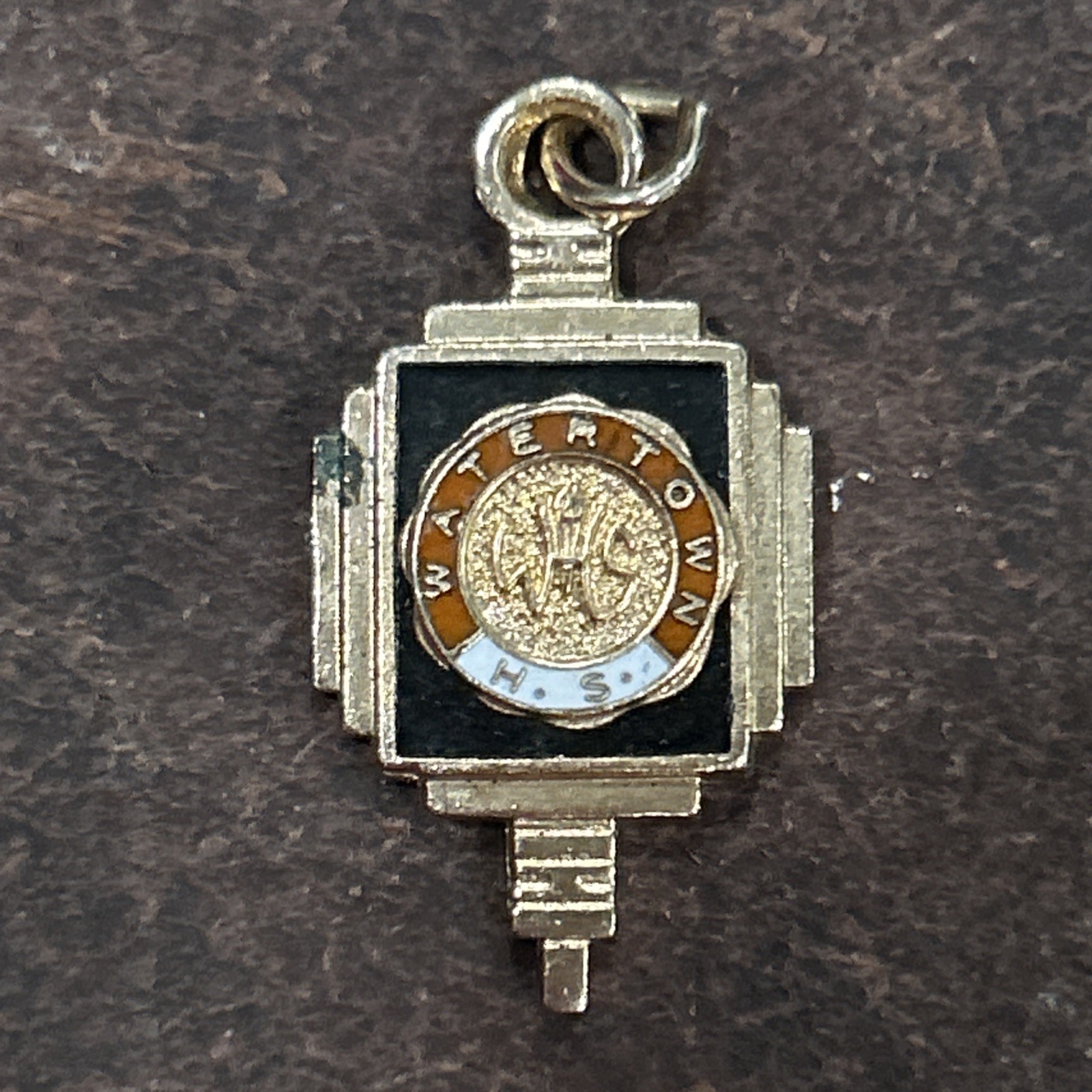 Vintage Watertown High School Key Pendant in EUC Stamped Kinney on back
