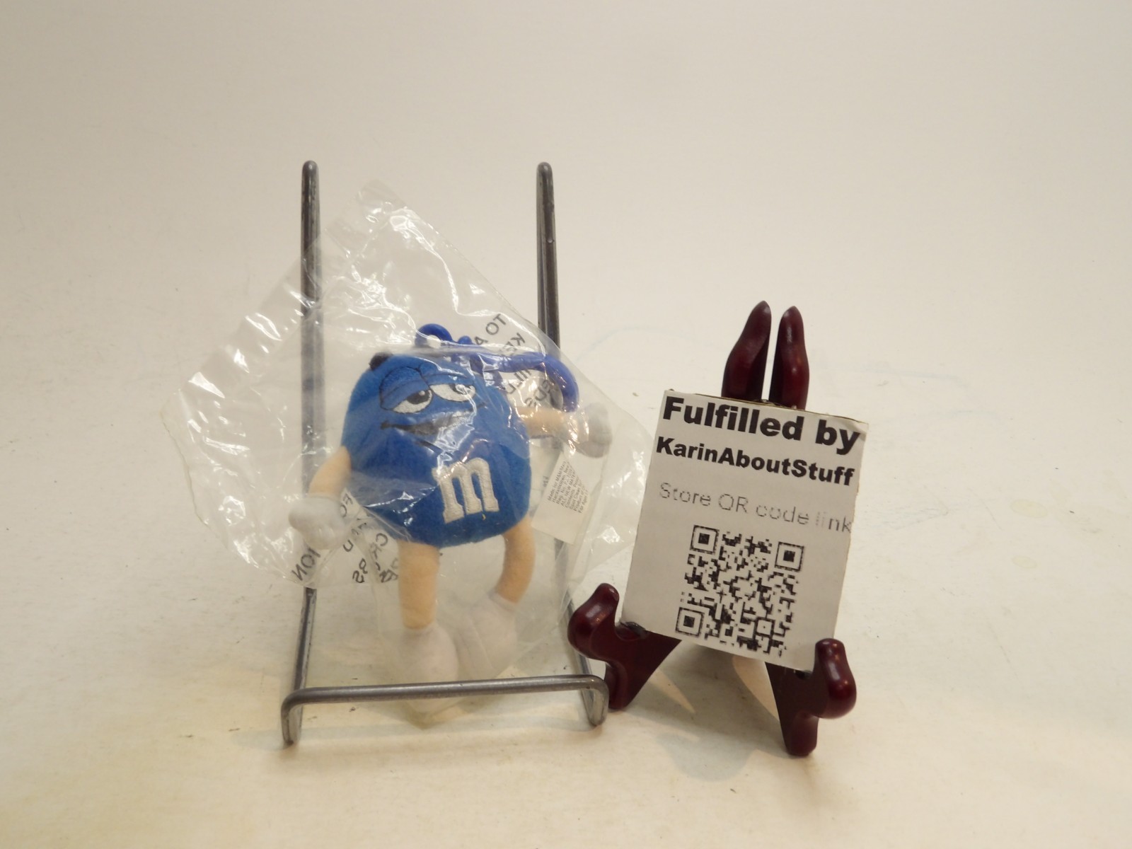 Blue M&M M&M\'s Keychain Plush with clip 2003 New Sealed