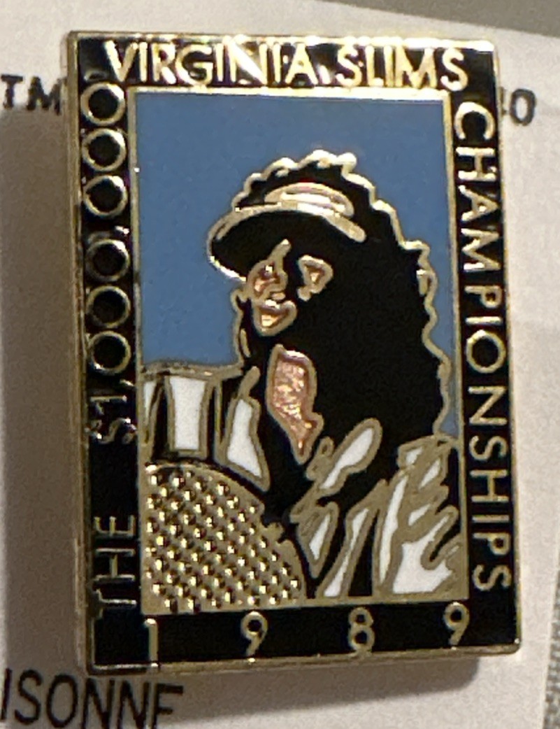 Vintage 1989 Virginia Slims Championships 1M Tennis Cloisonne Lapel Pin WTA MSG