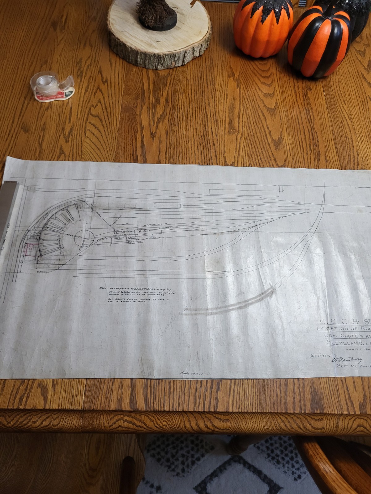 Cleveland Union Terminal C.C.C 8 ST.L Location of Roundtable 1895 blueprint