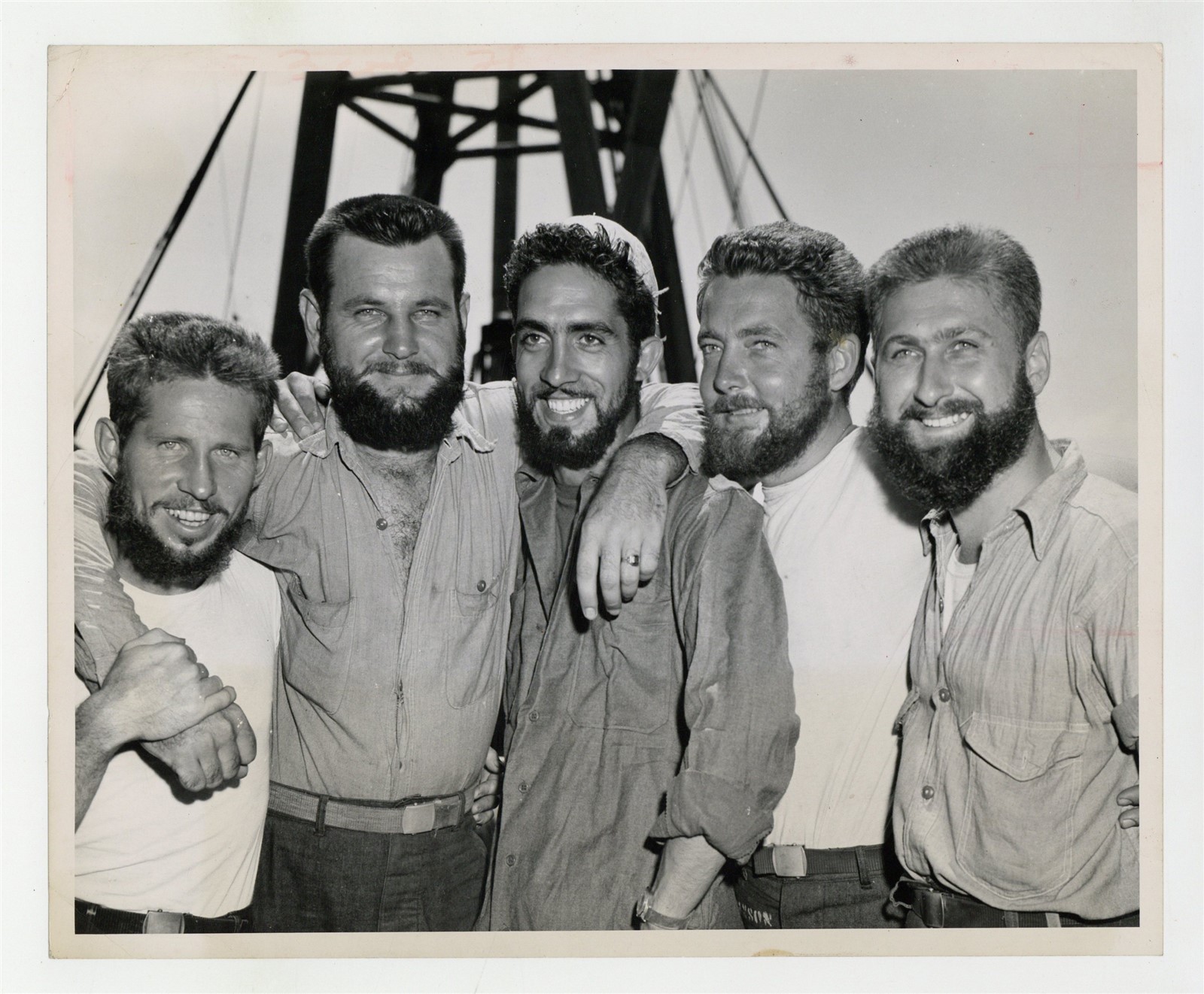 Rugged Bear Men 1945 Bearded US Coast Guardsmen Photo Husky Gay Bears J15602 Rugged Bear Men 1945 Bearded US Coast Guardsmen Photo Husky Gay Bears J15602