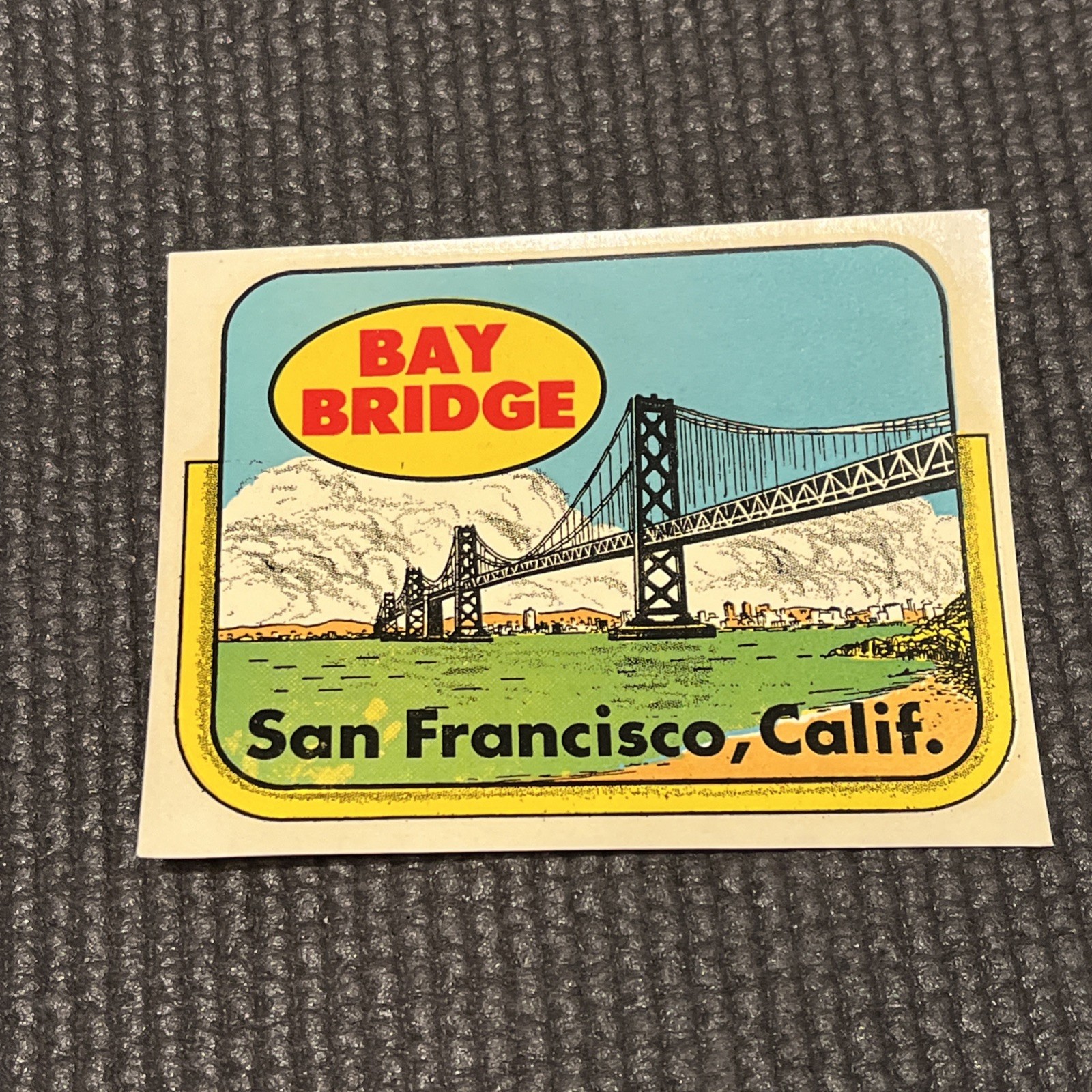 Vintage Bay Bridge San Francisco California Travel Decal