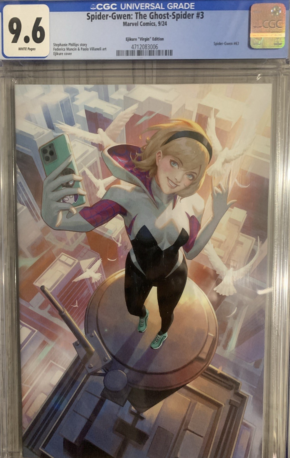 Spider-Gwen: The Ghost-Spider #3 - Ejikure Virgin Edition CGC 9.6 MARVEL COMICS