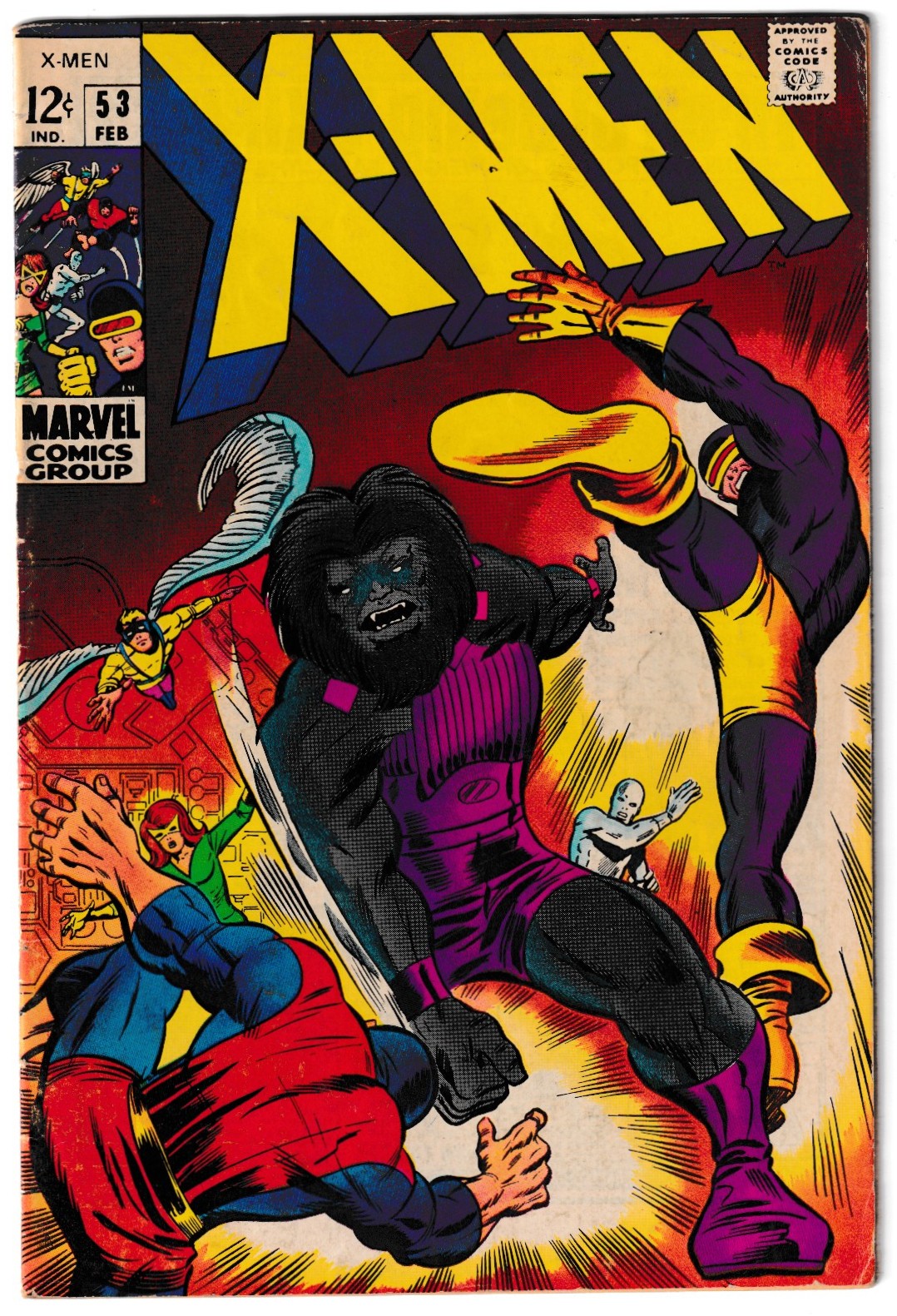 X-Men #53 1969 Marvel Barry Windsor-Smith Silver Age (FN-)