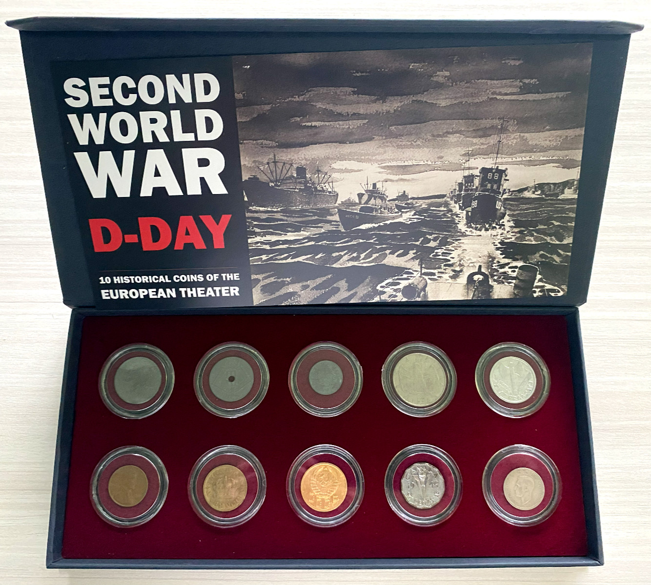 Rare WWII D-Day 10 Historical Coins from the European Theater COA Included Rare WWII D-Day 10 Historical Coins from the European Theater COA Included