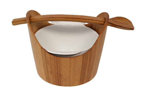 Dansk Urban Picnic 4 PC Salad Set Bamboo Wood