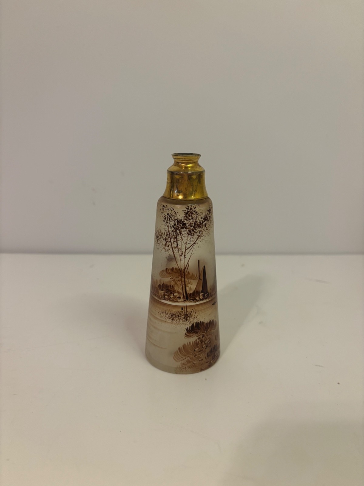 French frosted antique mignon perfume bottle