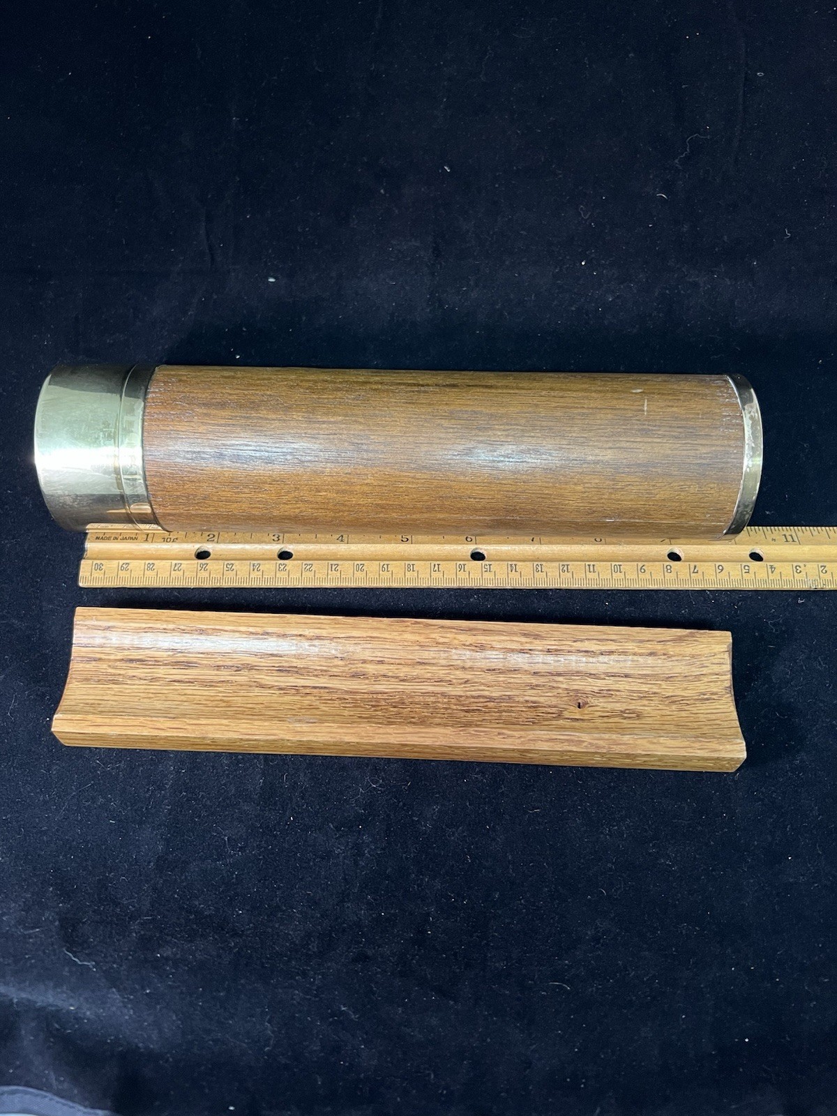 Vintage 1986 Van Cort Instrument Makers Wood & Brass Kaleidoscope 9.75” W Stand