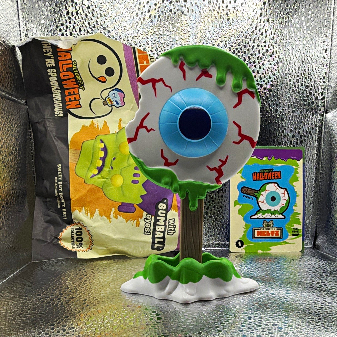 CultureFly Meltz Halloween Eyeball Art Toy Figure Box #1 w/ Sticker