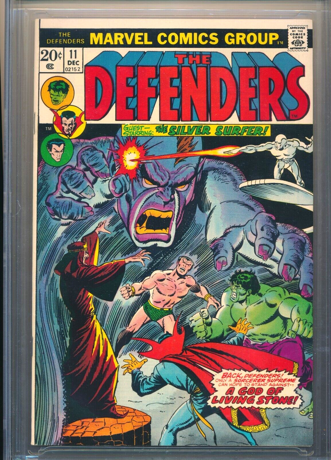 DEFENDERS #11 (12/73) CGC NM+ 9.6 SURFER HAWKEYE AVENGERS APP
