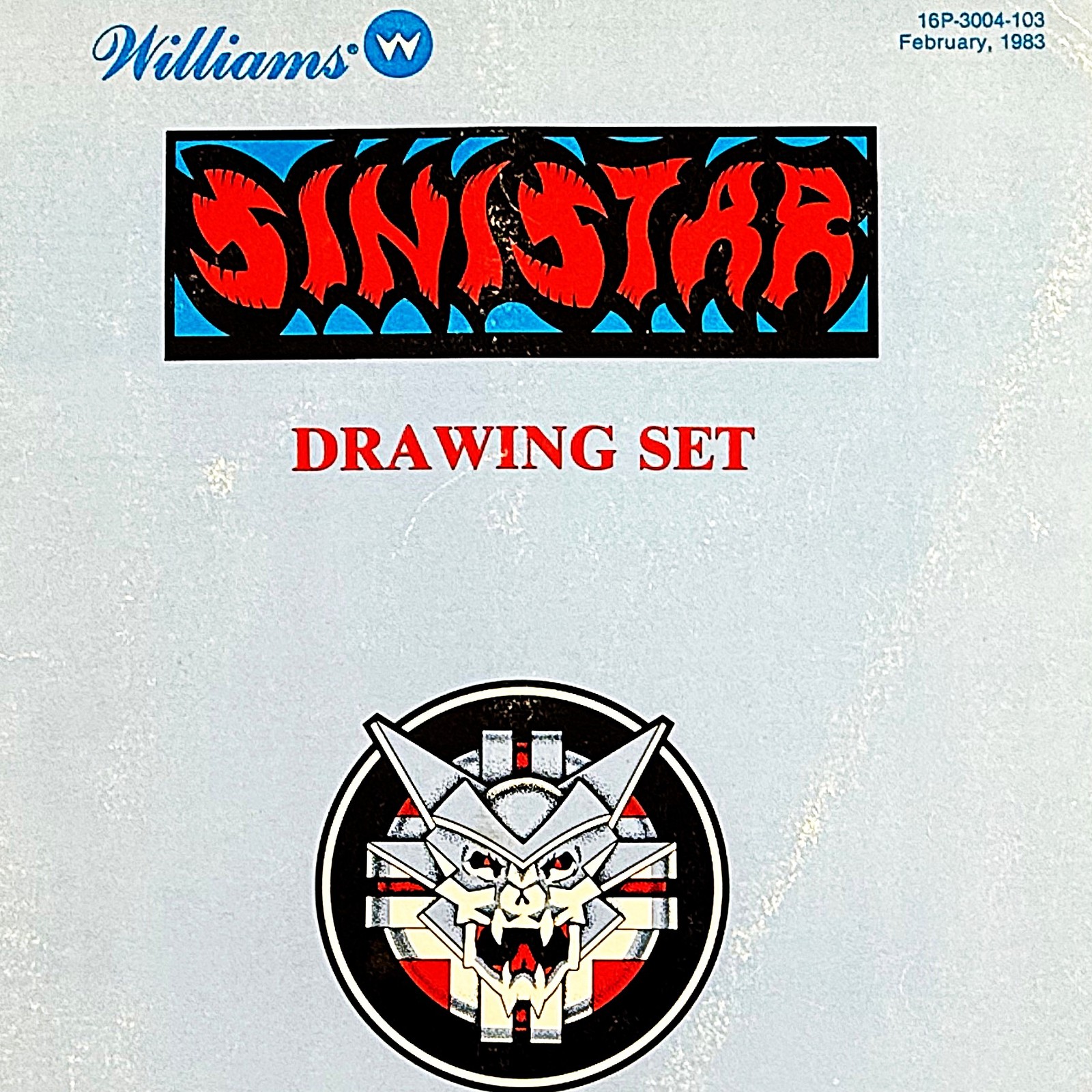 Williams Sinistar Arcade Video Game Manual Schematics ORIGINAL