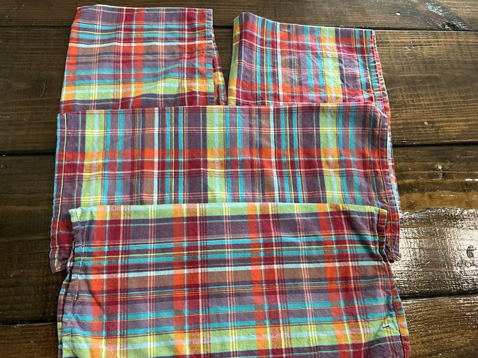 Vintage Lot Of 4 Polo Ralph Lauren Polo Jeans Co. Plaid Place Mats Table Decor