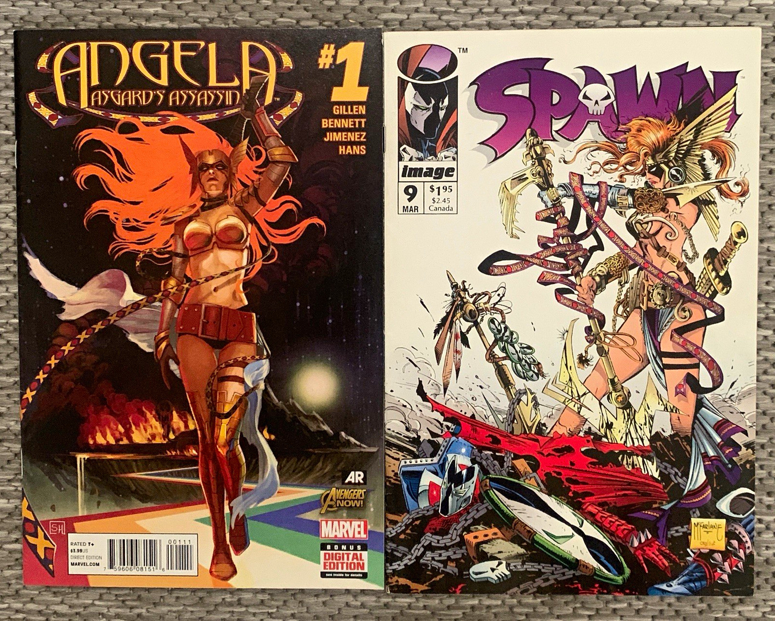SPAWN #9 VG-low grade 1st Angela IMAGE / MARVEL ANGELA ASGARD\'S ASSASSIN #1