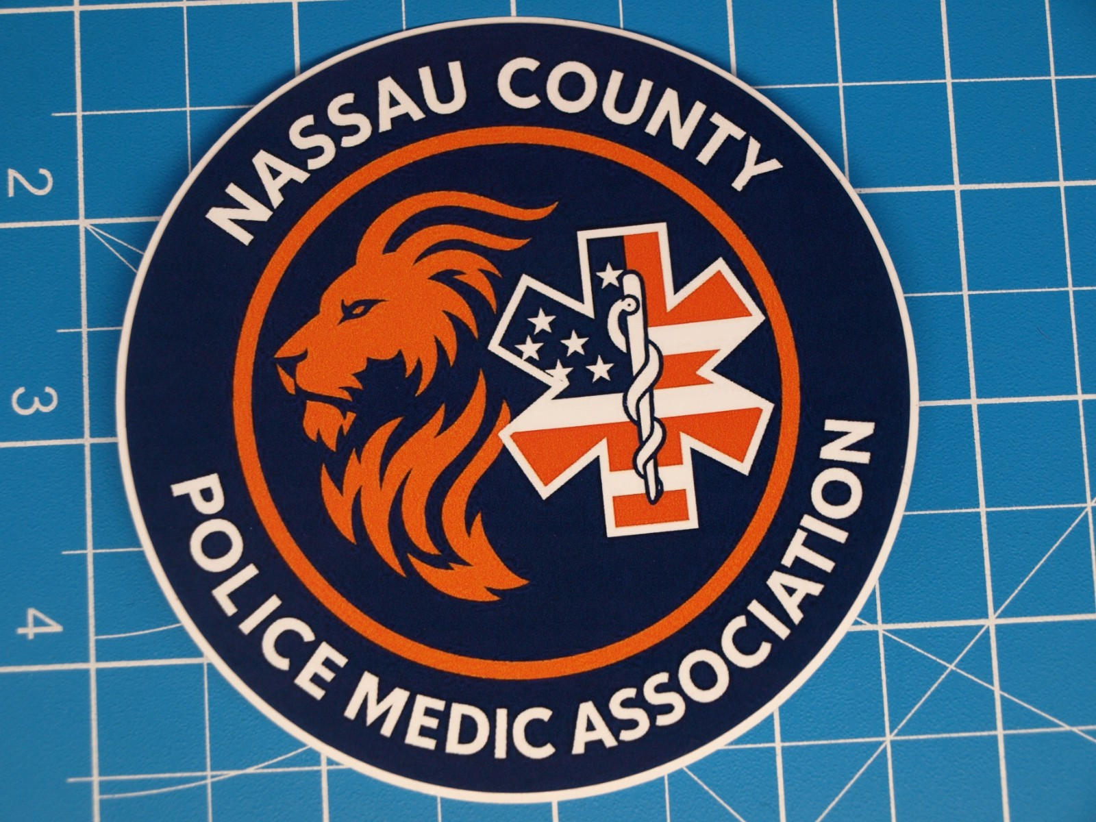Nassau County New York Police Medic Association decal 3 1/2\