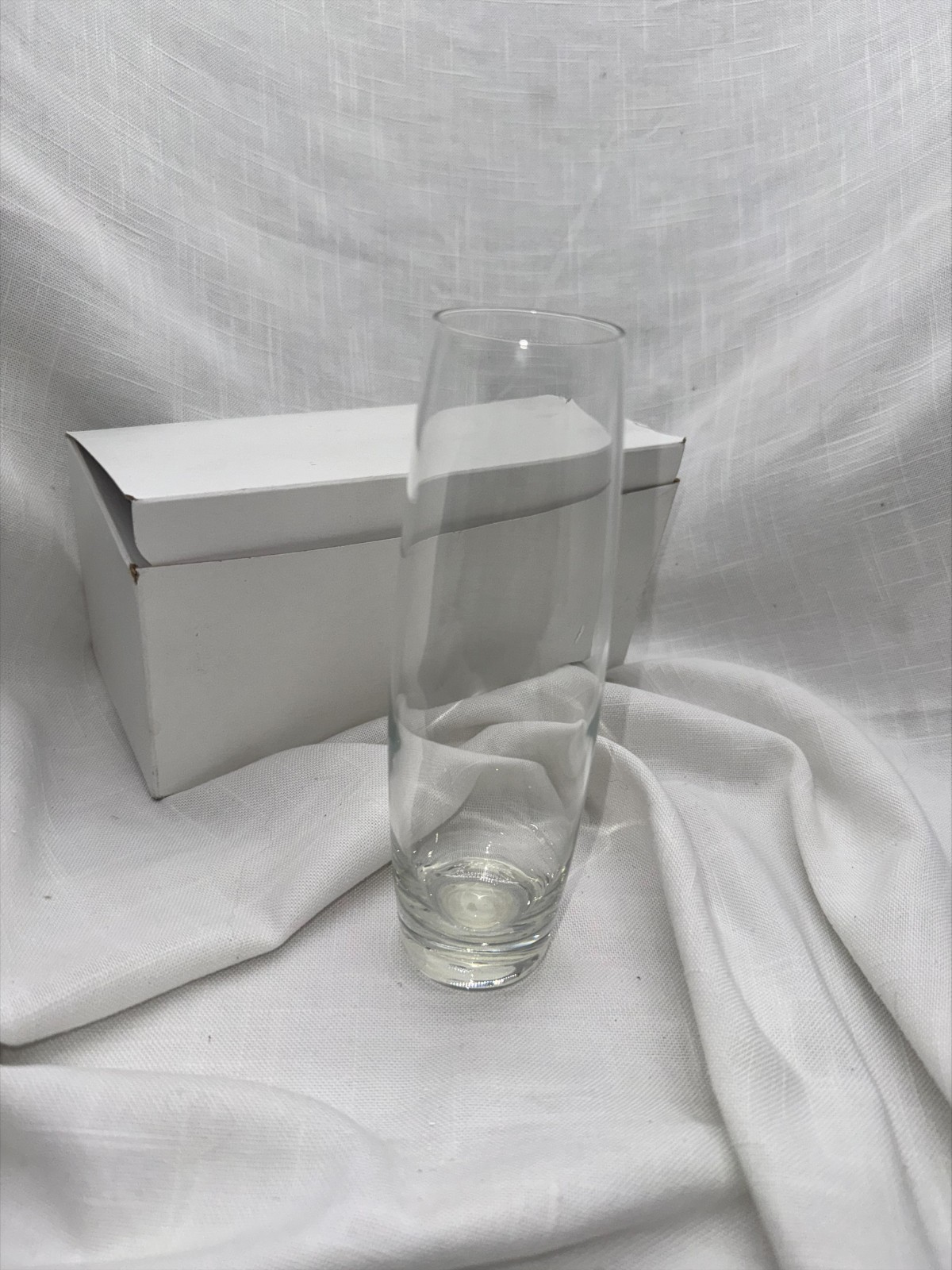 Libbey 8 Oz Bud Vase Clear Glass Cylinder Flower Vase 7.5 Inch Made In USA