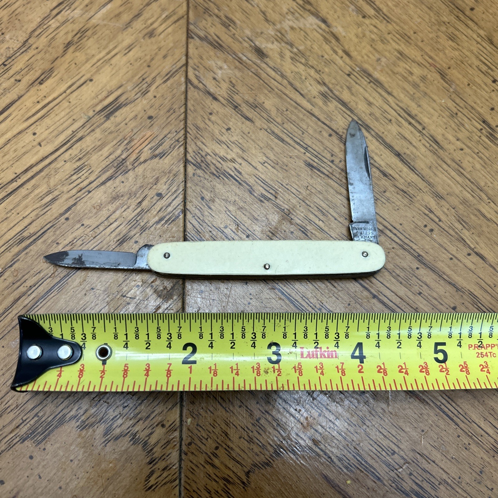Vintage Swan Works Ohligs Pocket Knife Germany Double Folding Blades
