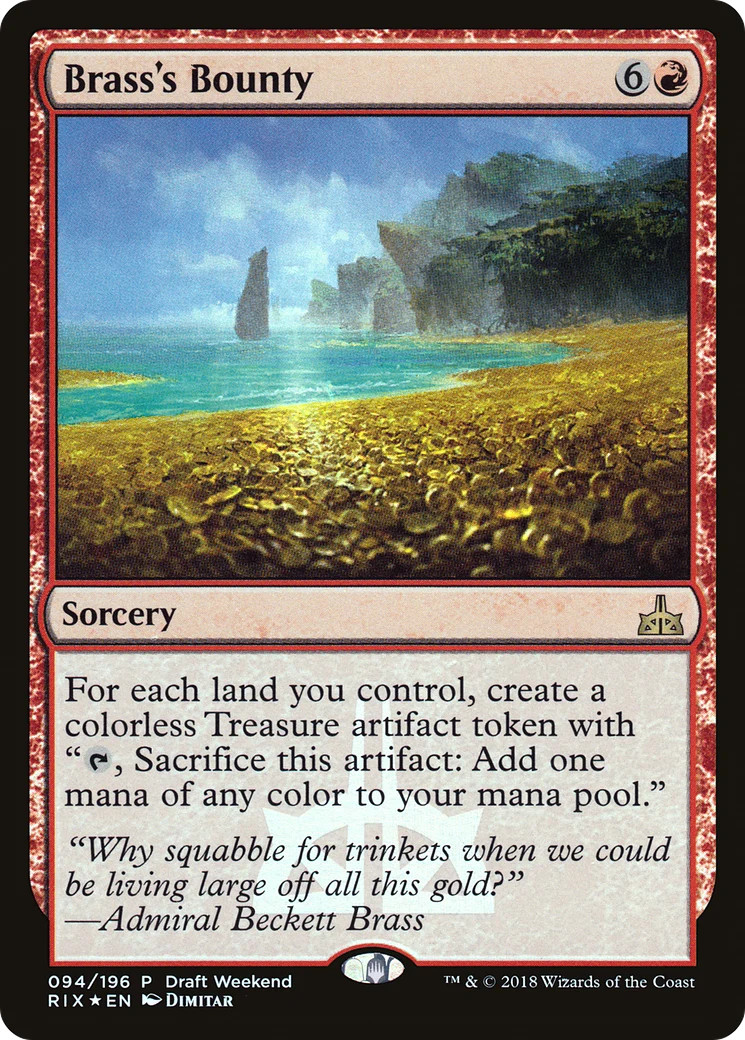 Brass\'s Bounty (Draft Weekend) [Rivals of Ixalan Promos] Magic MTG