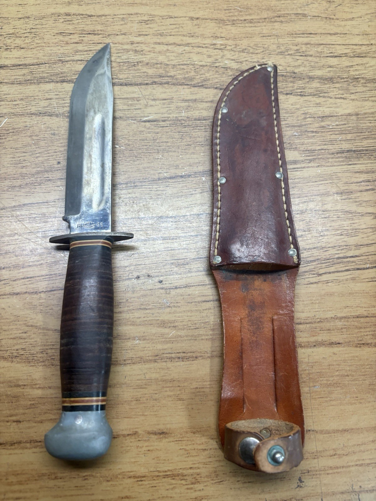 vintage us wwii pal rh-36combat knife With Sheath Original Estate Find pal Rh 36