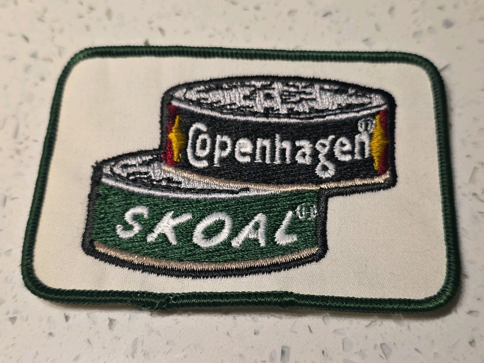 COPENHAGEN/SKOAL STACKED CANS CLOTH EMBROIDERED PATCH 3-5/8