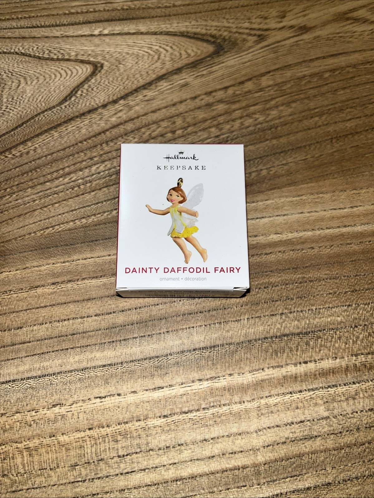 Hallmark 2021 Dainty Daffodil MINIATURE Fairy Yellow Sparkle Ornament NEW in BOX