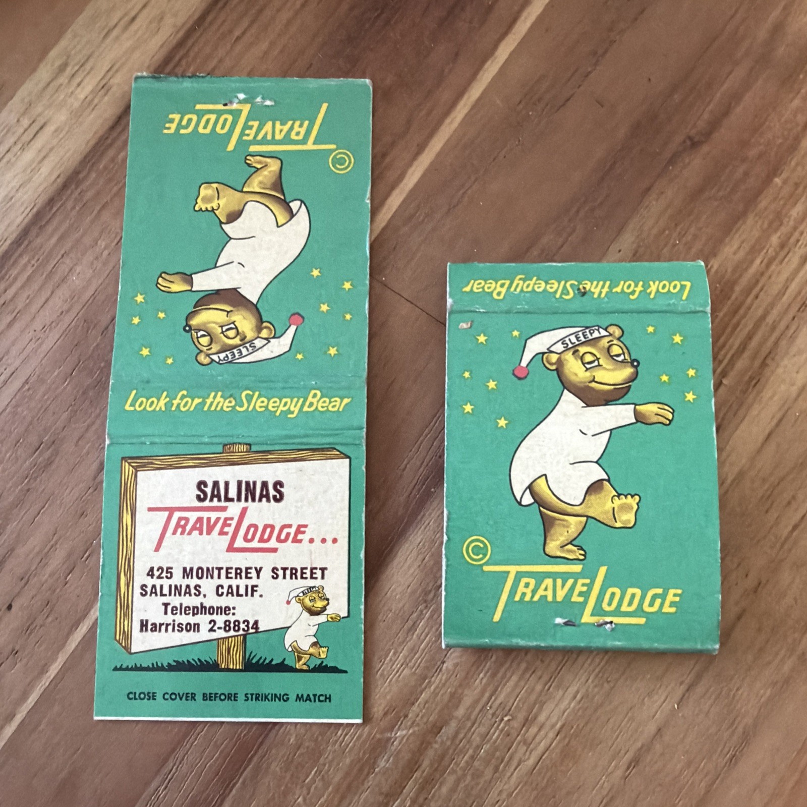 Vintage Travel Lodge Fresno Match Book Covers Lot of 2 Matchbooks