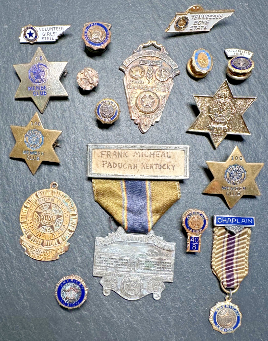 LOT OF 17 DIFFERENT AMERICAN LEGION PINS H832