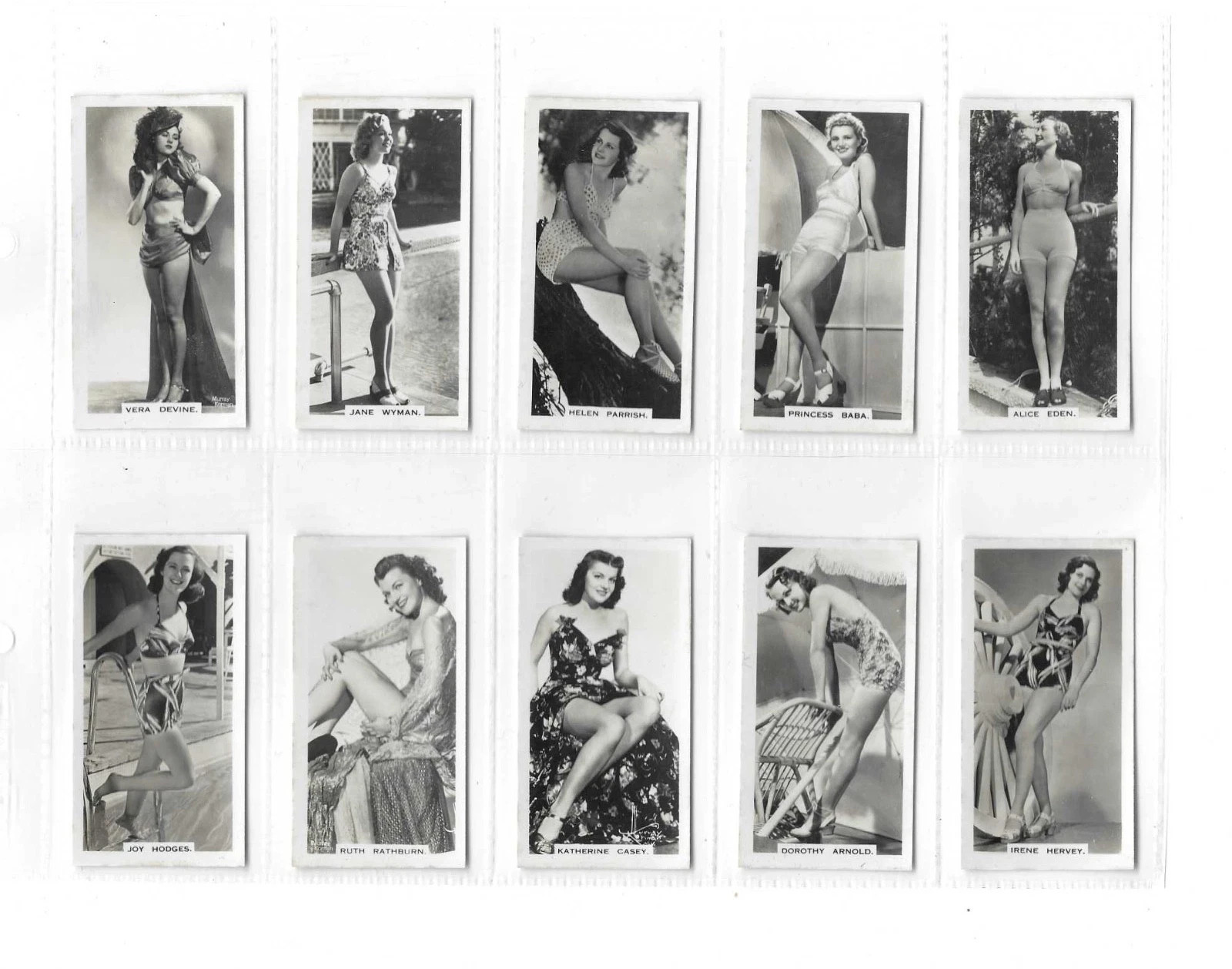 1939 CARRERAS FILM & STAGE BEAUTIES 50 DIFFERENT TOBACCO CARD SET