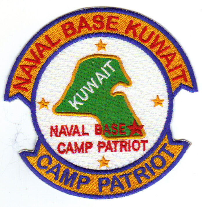  US NAVY BASE PATCH, KUWAIT NAVAL BASE KUWAIT, CAMP PATRIOT                 Y 