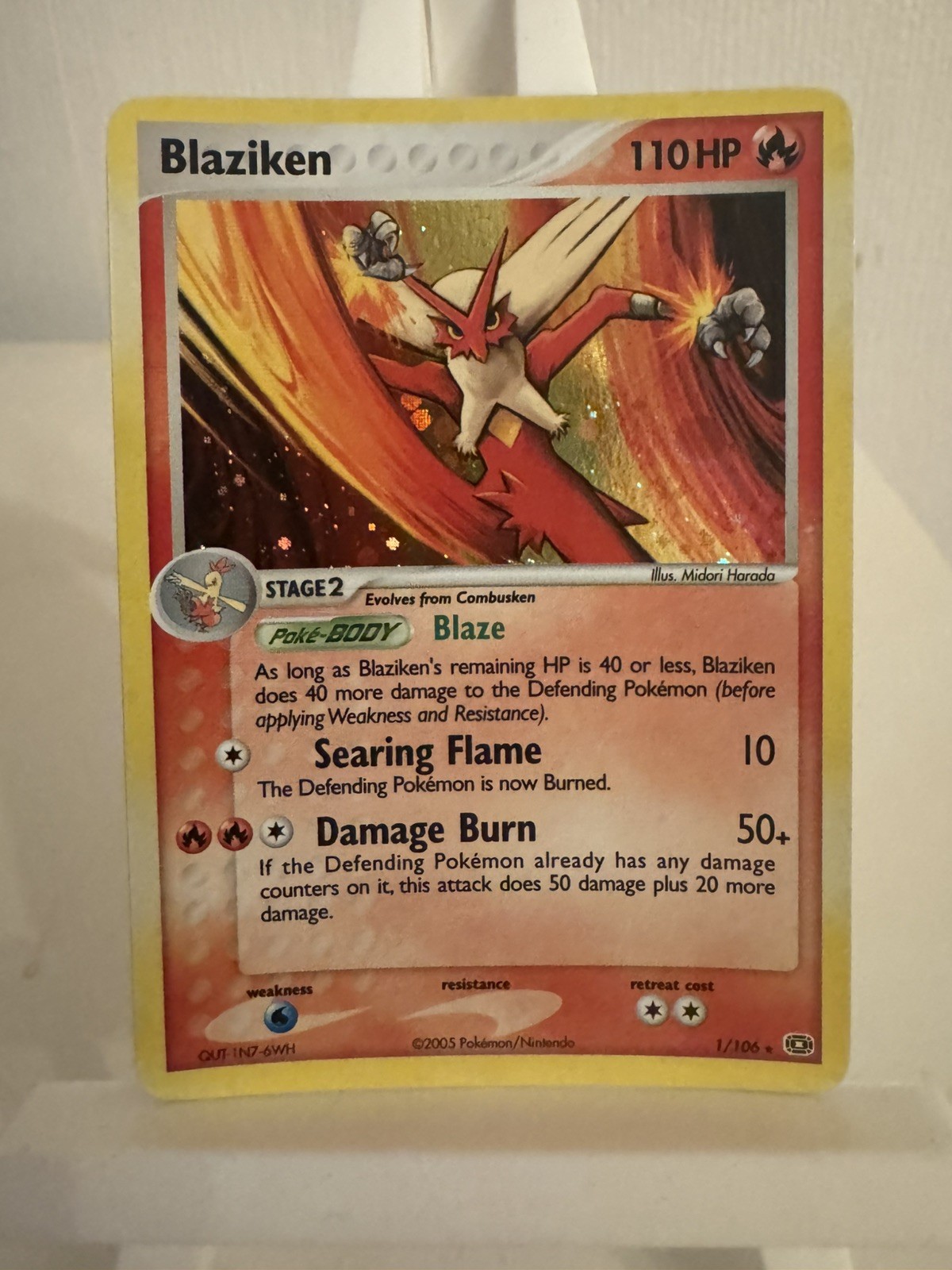BLAZIKEN 1/106 - EX EMERALD - HOLO RARE - POKEMON TCG