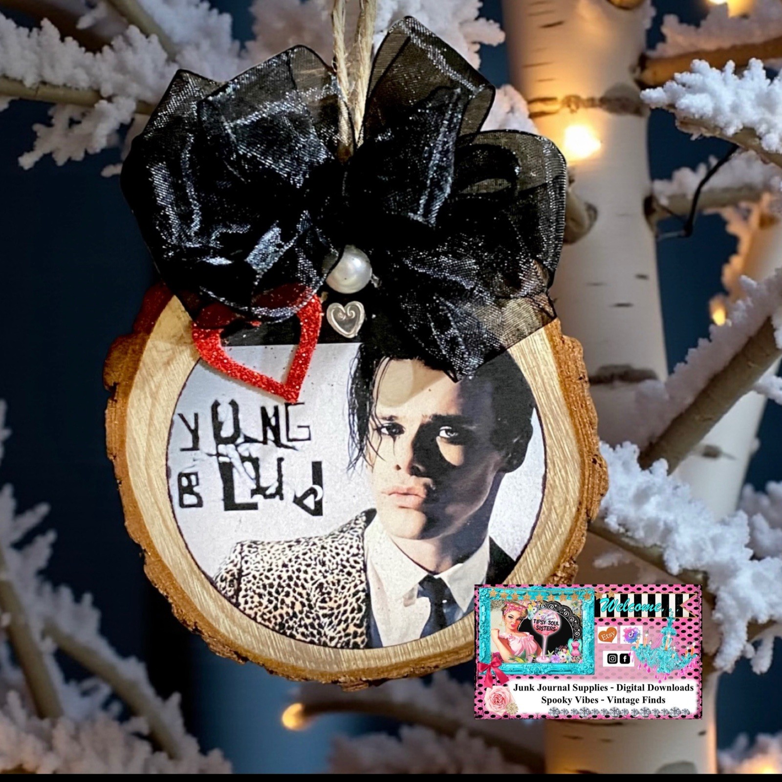 Yungblud Wooden Bark Ornament Yungblud Wooden Bark Ornament