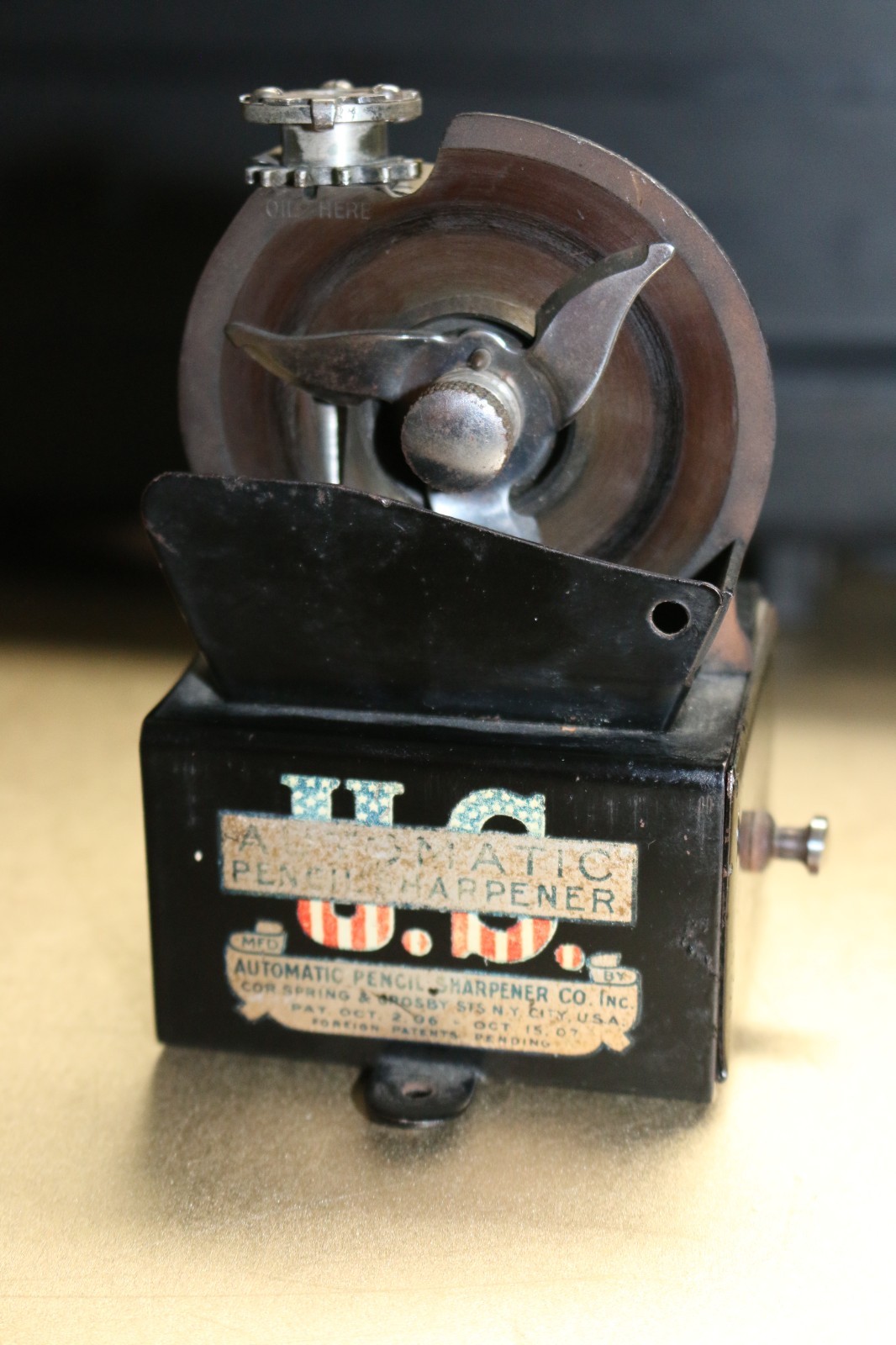 Antique / Vintage Automatic Pencil Sharpener Co COMPLETE w/OP INSTRUCTIONS works