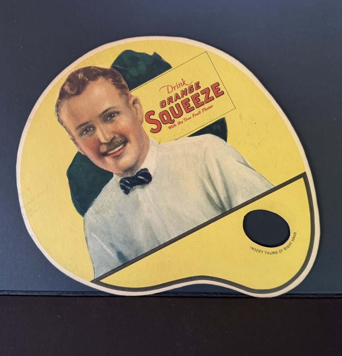 Vintage 1926 DRINK ORANGE SQUEEZE Fruit Soda Paper Hand Fan Sign Ephemera Vintage 1926 DRINK ORANGE SQUEEZE Fruit Soda Paper Hand Fan Sign Ephemera
