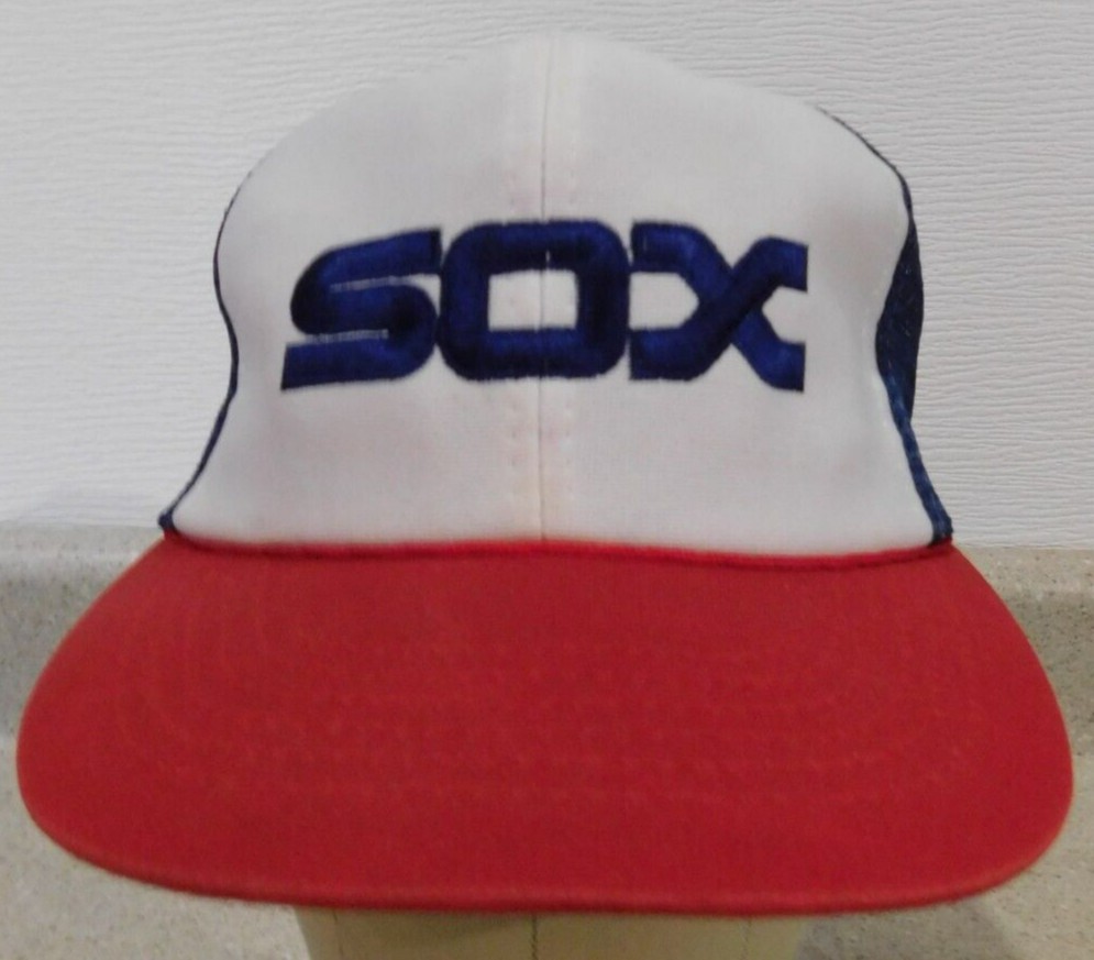 VTG 80\'s Chicago White Sox Twins Hat Michael Jordan Cursive Mesh Truckers M/L