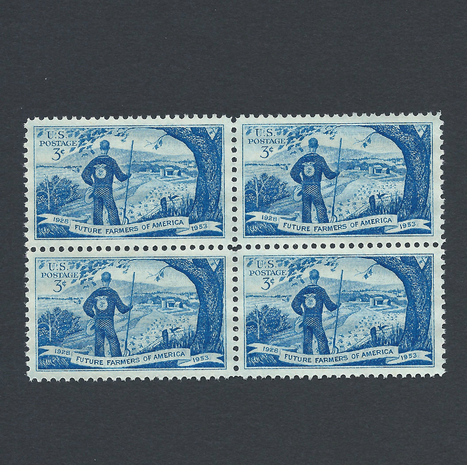 1953 Future Farmers of America - Vintage Mint Set of 4 Stamps 72 Years Old