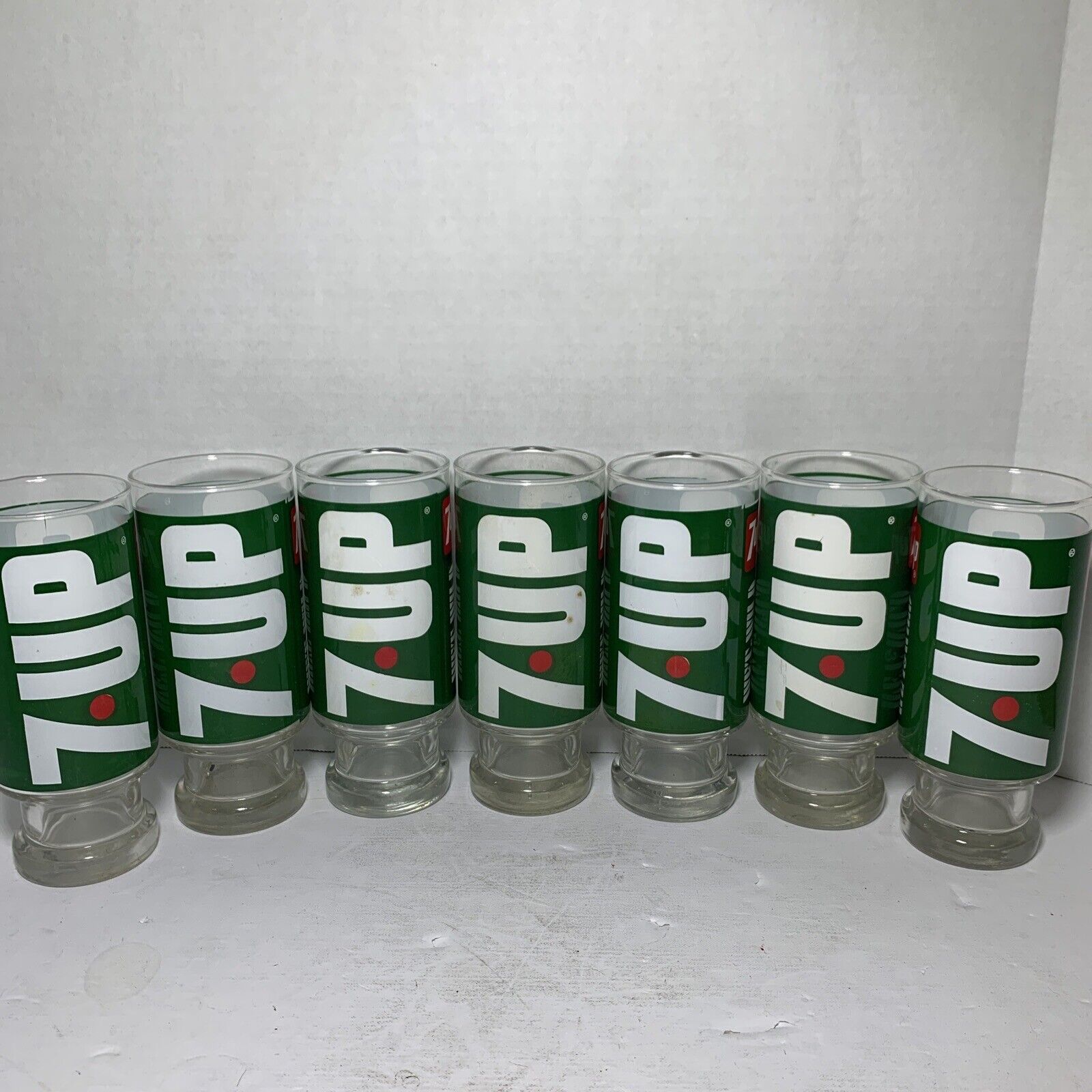 Wet & Wild - 7 UP - The Uncola - Green - Soda Drinking Glass