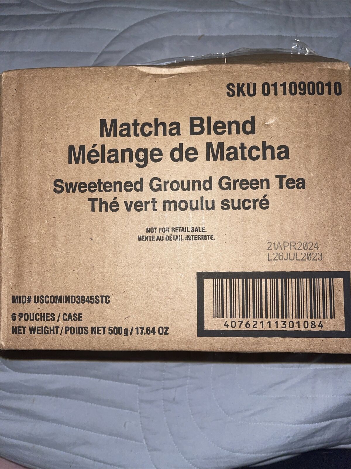 Starbucks Matcha Blend Sweetened Green Tea Powder  Case Of 6 Bags BB Sep. 2024