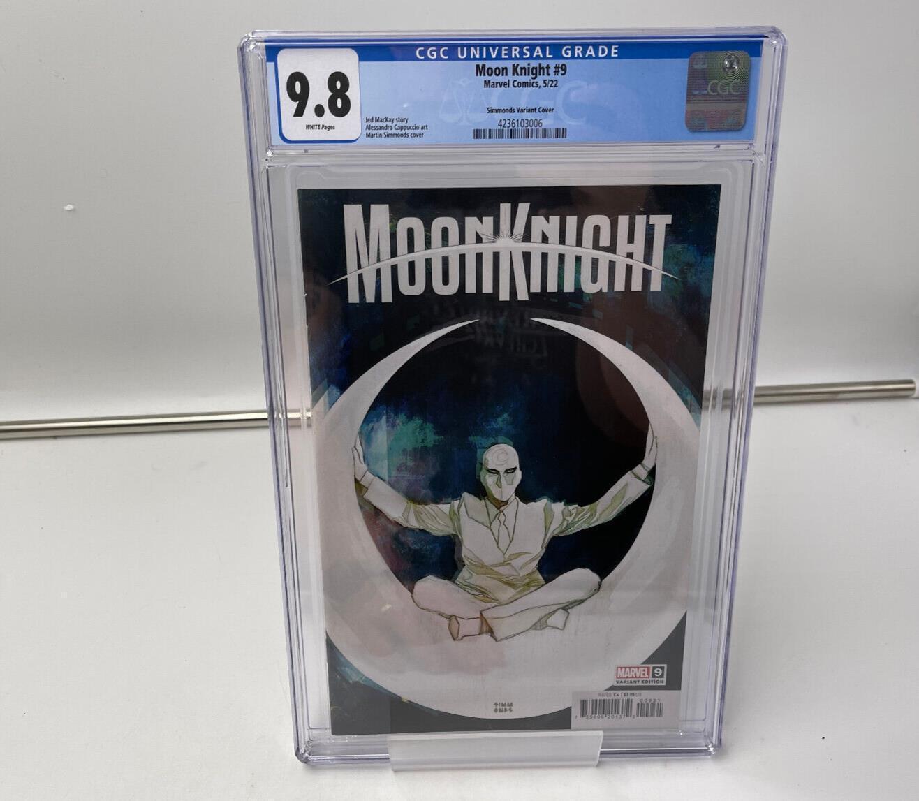 Moon Knight #9 CGC 9.8 Simmonds 1:25 Variant Marvel 2021