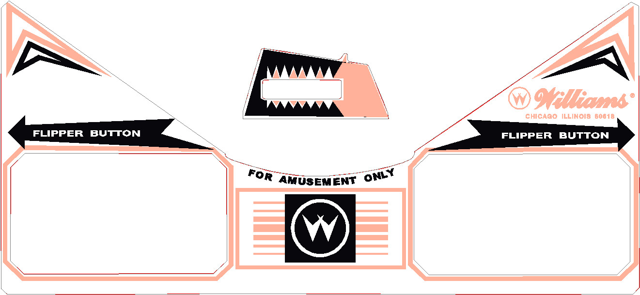 Williams Big Ben Pinball Machine Apron Decal Set