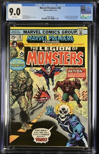Marvel Premiere #28 1976 CGC 9.0 Legion of Monsters White Pages