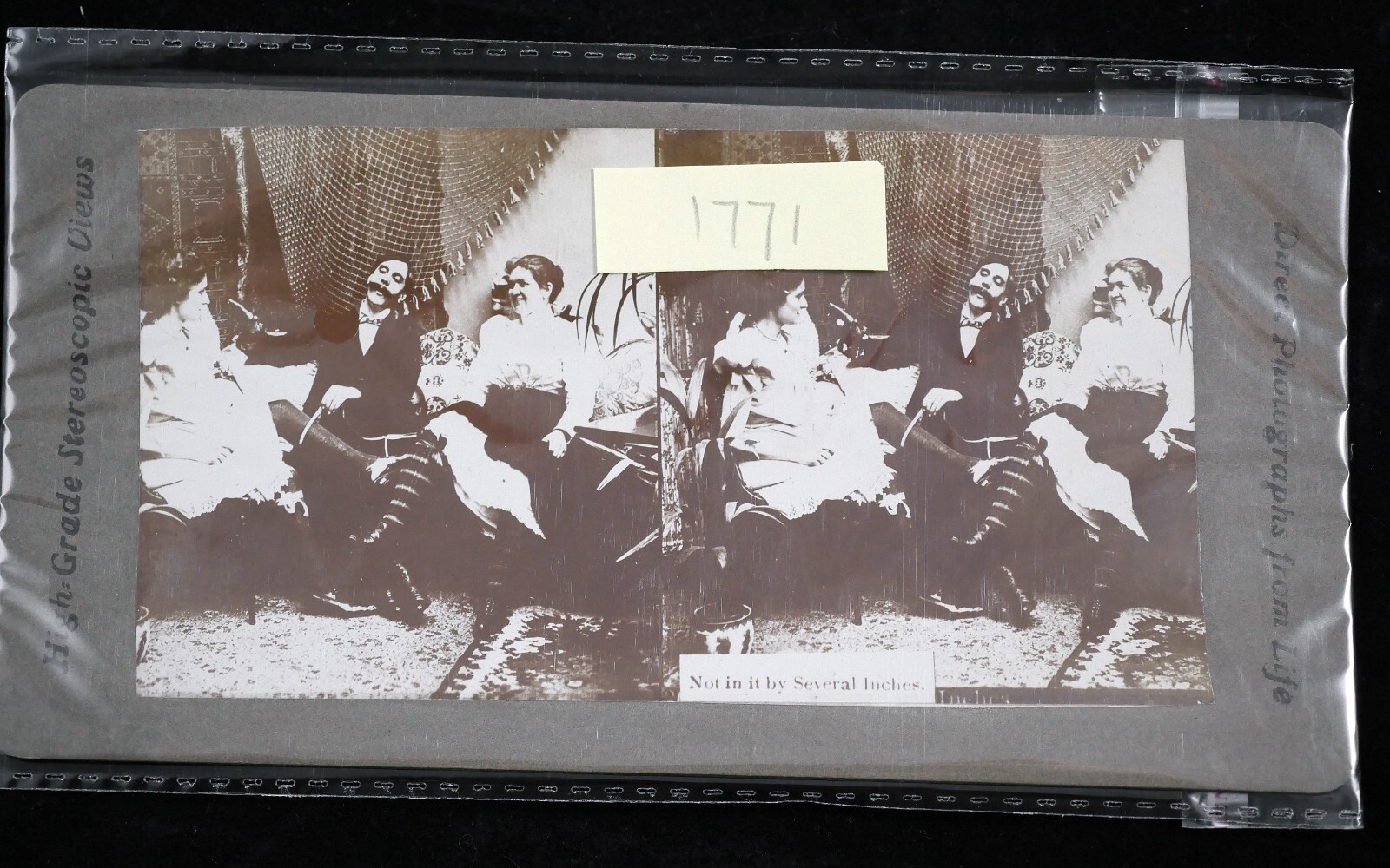 Women buying shoes? Not In by Several Inches- Stereoscopic View From Life #1771