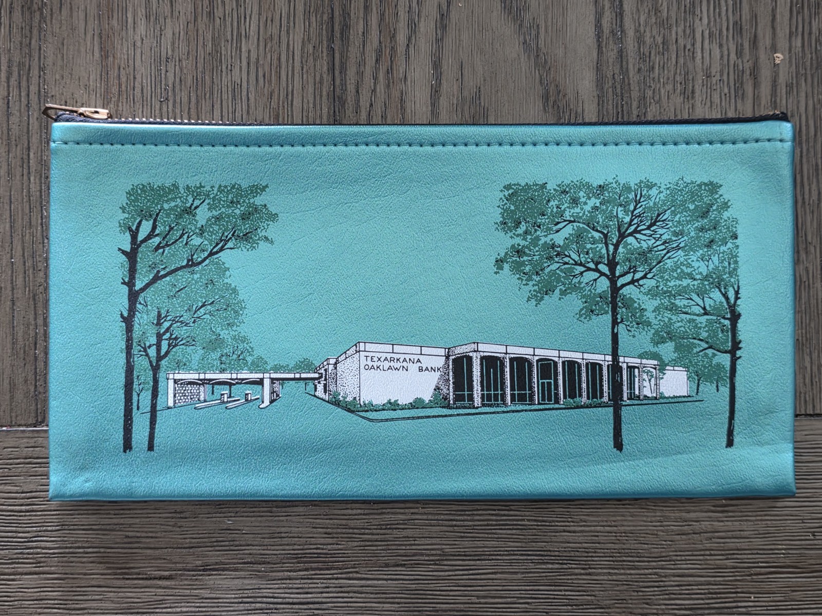 Vintage Rare 1970\'s Zippered Bank Deposit Bag Texarkana Oaklawn Bank Texas